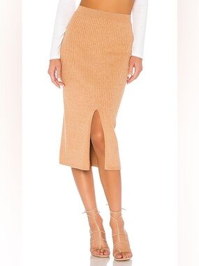 Free People Skyline Ribbed Slit Skirt